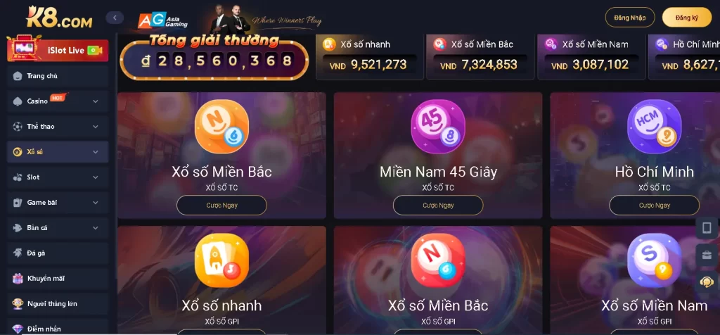 K8 Casino games