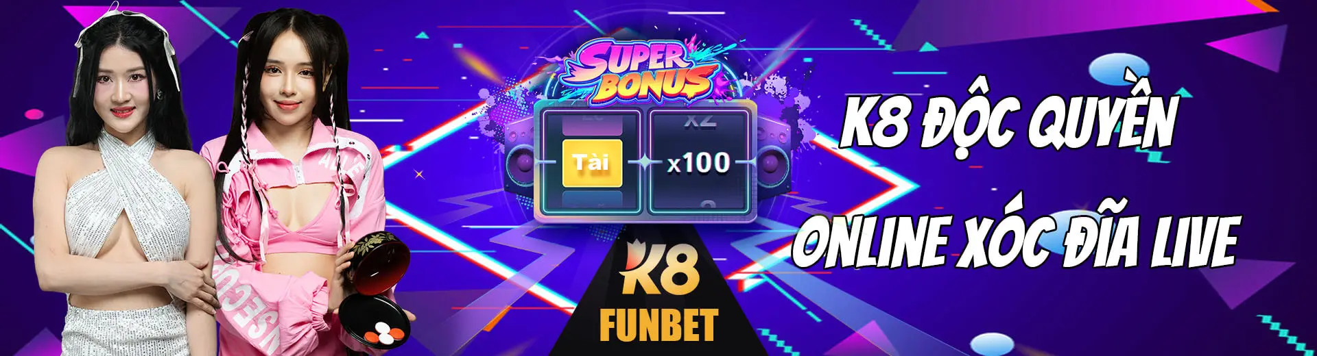 K8bet Caisno: k8 độc quyền Online Xóc đĩa Live Game Banner