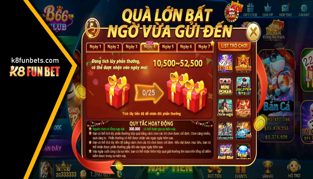 khuyến mãi hiện có tại B66 Club